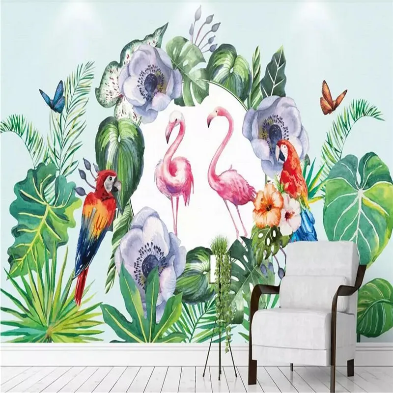 Tropical rainforest plant flamingo background wall paper mural manufacturer wholesale wallpaper mural custom photo wall
Tropical rainforest plant flamingo background wall paper mural manufacturer wholesale wallpaper mural custom photo wall