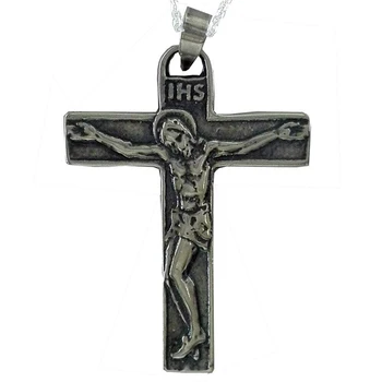 Necklace's home Cross Pendant Silver aged with Christ crucified embossed. Includes Chain de 45 cm and Case for Gift
Necklace's home Cross Pendant Silver aged with Christ crucified embossed. Includes Chain de 45 cm and Case for Gift