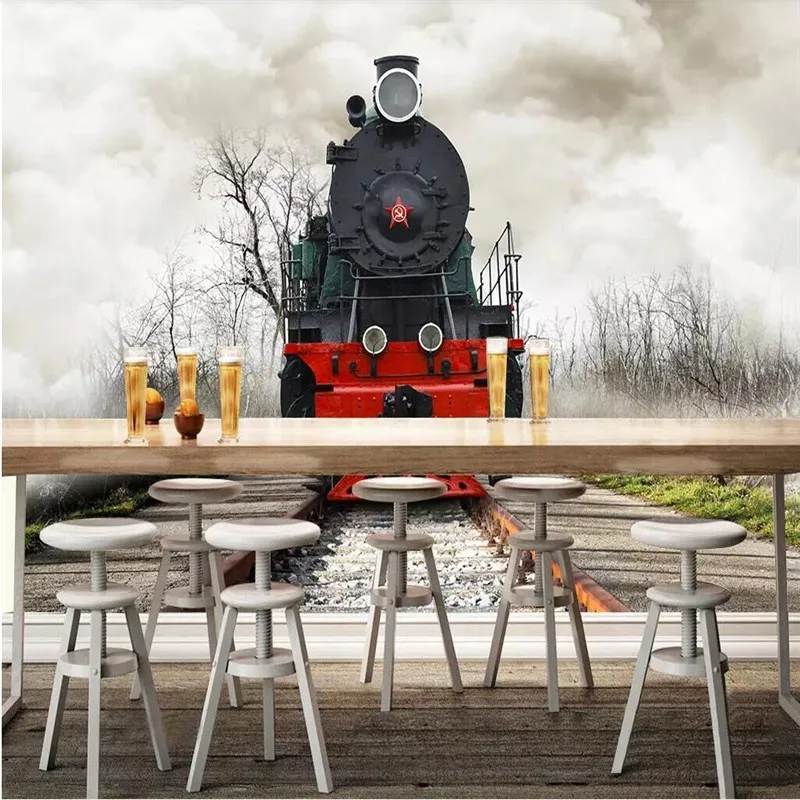 Retro train background wall background painting factory wholesale wallpaper mural custom photo wall
Retro train background wall background painting factory wholesale wallpaper mural custom photo wall