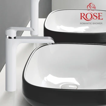 Rose basin mixer, brass mixer tap aerator faucet with spray, tall faucet, white chrome plating R2111F
Rose basin mixer, brass mixer tap aerator faucet with spray, tall faucet, white chrome plating R2111F