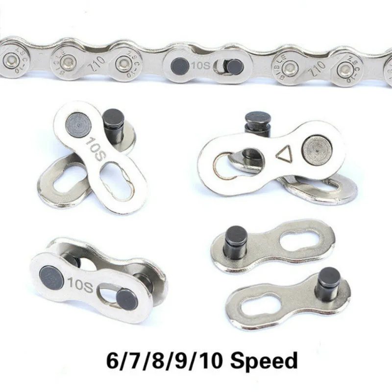 1 pair Bike Chain Magic Buckle Connector Mountain Bicycle Chain Connector for 678910 Speed Quick Link Repair Tool231 (1)