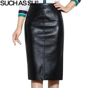 SUCH AS SU New 2018 High Quality Fall Winter Women Pencil Skirt Black High Waist PU Leather Skirts S-5XL Female Mid-Long Skirt
SUCH AS SU New 2018 High Quality Fall Winter Women Pencil Skirt Black High Waist PU Leather Skirts S-5XL Female Mid-Long Skirt