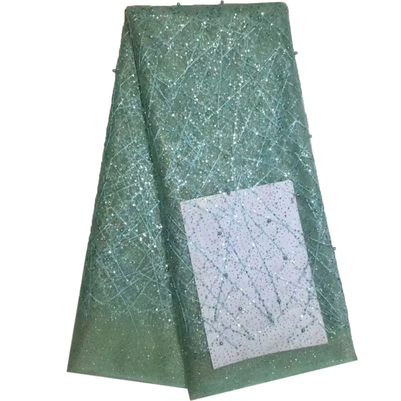 Hot Selling Aqua Sequin Embroidery Dress Net Lace High Quality French Tulle Lace With Beads Evening Dress Fabric X929-1
Hot Selling Aqua Sequin Embroidery Dress Net Lace High Quality French Tulle Lace With Beads Evening Dress Fabric X929-1