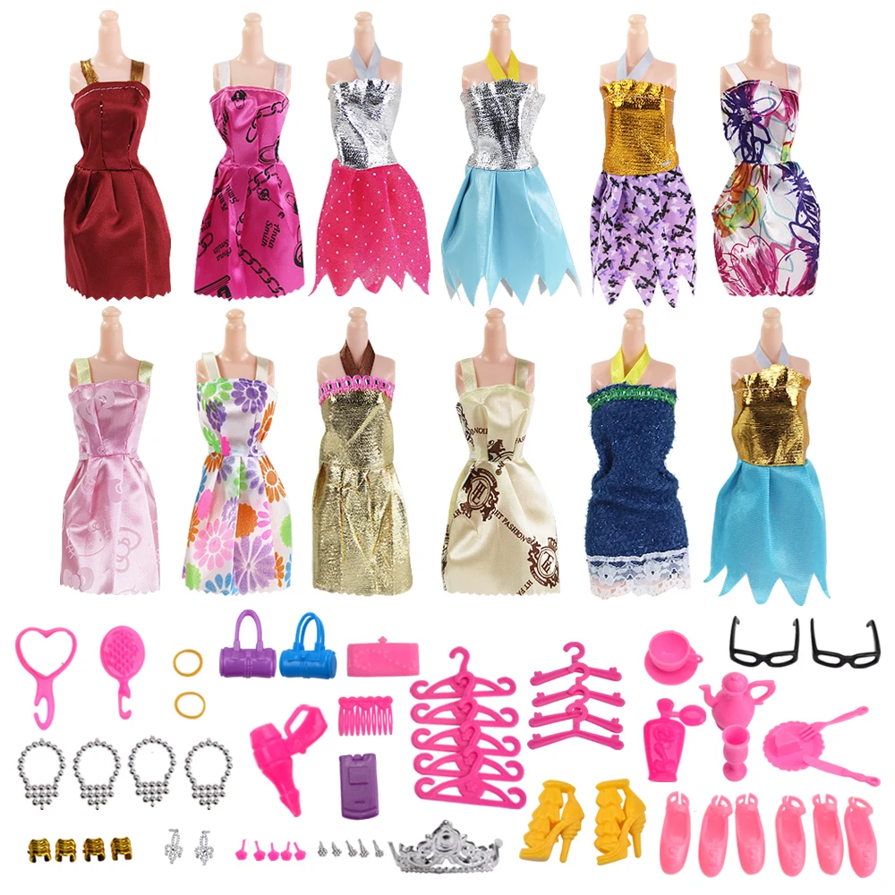 UCanaan 72 Pcs Accessories for 30cm Doll Include Randomly 12 Pack Clothes Dresses and 60 Pcs Doll Accessories Set for Girls
UCanaan 72 Pcs Accessories for 30cm Doll Include Randomly 12 Pack Clothes Dresses and 60 Pcs Doll Accessories Set for Girls