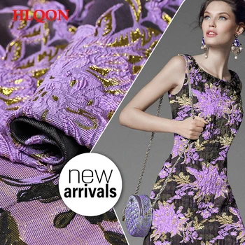 High quality yarn dyed occident style brocade jacquard purple fabric used for women evening dress clothing coat parchwork
High quality yarn dyed occident style brocade jacquard purple fabric used for women evening dress clothing coat parchwork