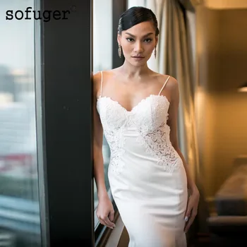 White Long Elegant Mermaid Sweetheart Spaghetthi Weddding Dresses Zipper Bridal Gown Wedding Vestidos de Noivas Custom
White Long Elegant Mermaid Sweetheart Spaghetthi Weddding Dresses Zipper Bridal Gown Wedding Vestidos de Noivas Custom
