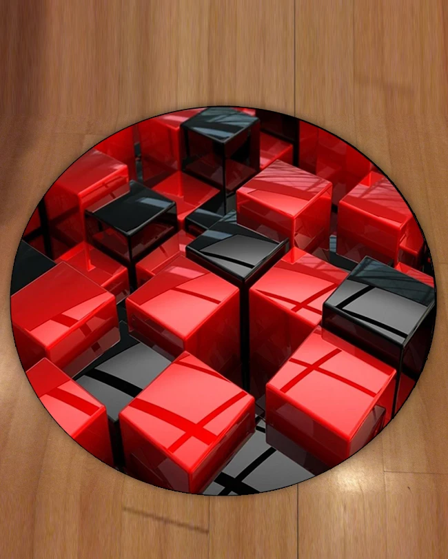 Else Red Black Boxes Cubes Abstract Geometric 3d Print Anti Slip Back Round Carpets Area Rug For Living Rooms Bathroom
Else Red Black Boxes Cubes Abstract Geometric 3d Print Anti Slip Back Round Carpets Area Rug For Living Rooms Bathroom