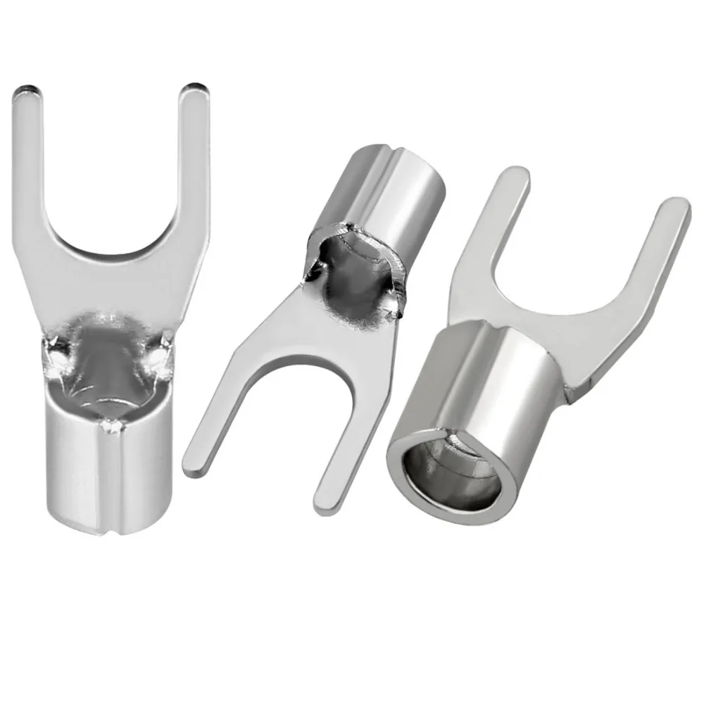 Uxcell 10 Stud Size Fork Type Copper U-type Non-Insulated Spade Terminals SNB3.5-5 For 14-12 Wire Size 100Pcs/lot
Uxcell 10 Stud Size Fork Type Copper U-type Non-Insulated Spade Terminals SNB3.5-5 For 14-12 Wire Size 100Pcs/lot