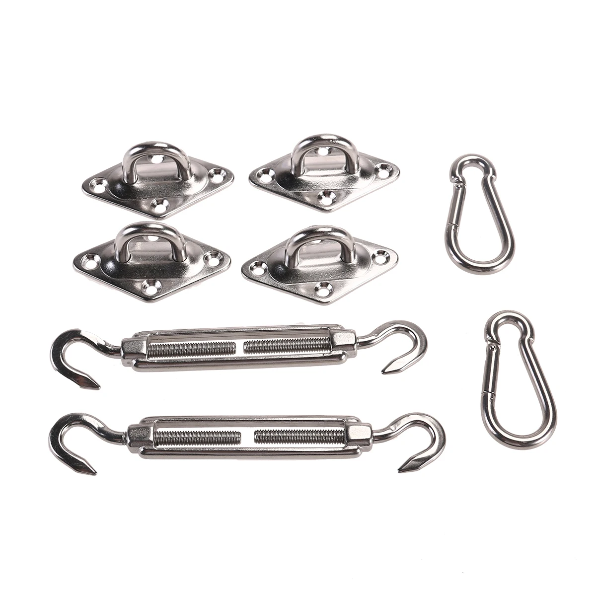 8 PCS Hardware Bracket Installation Kit for Rectangular Triangular Sun Shade Sail with 8 Inch Screws
8 PCS Hardware Bracket Installation Kit for Rectangular Triangular Sun Shade Sail with 8 Inch Screws
