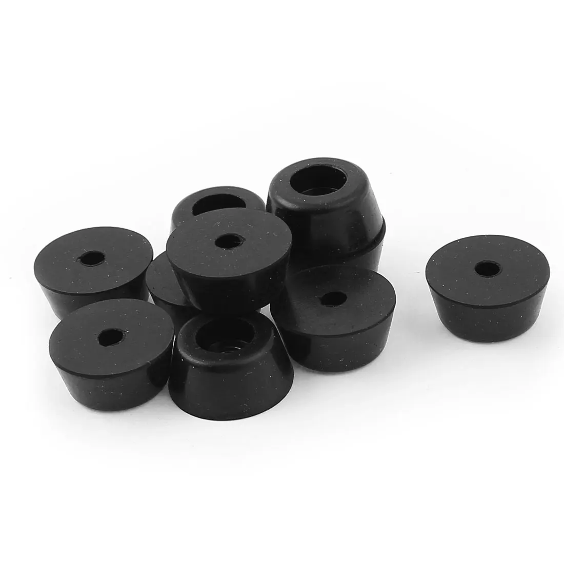 Image X Autohaux 10Pcs Black Rubber 25Mmx12mm Conical Treadmill Feet Protector Chair Leg Tips