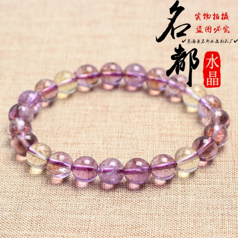 Natural RockCrystal Natural Purple yellow rockcrystal Bracelet DIY Jewelry Wholesale Factory beads dropship wholesale Ametrine01
Natural RockCrystal Natural Purple yellow rockcrystal Bracelet DIY Jewelry Wholesale Factory beads dropship wholesale Ametrine01