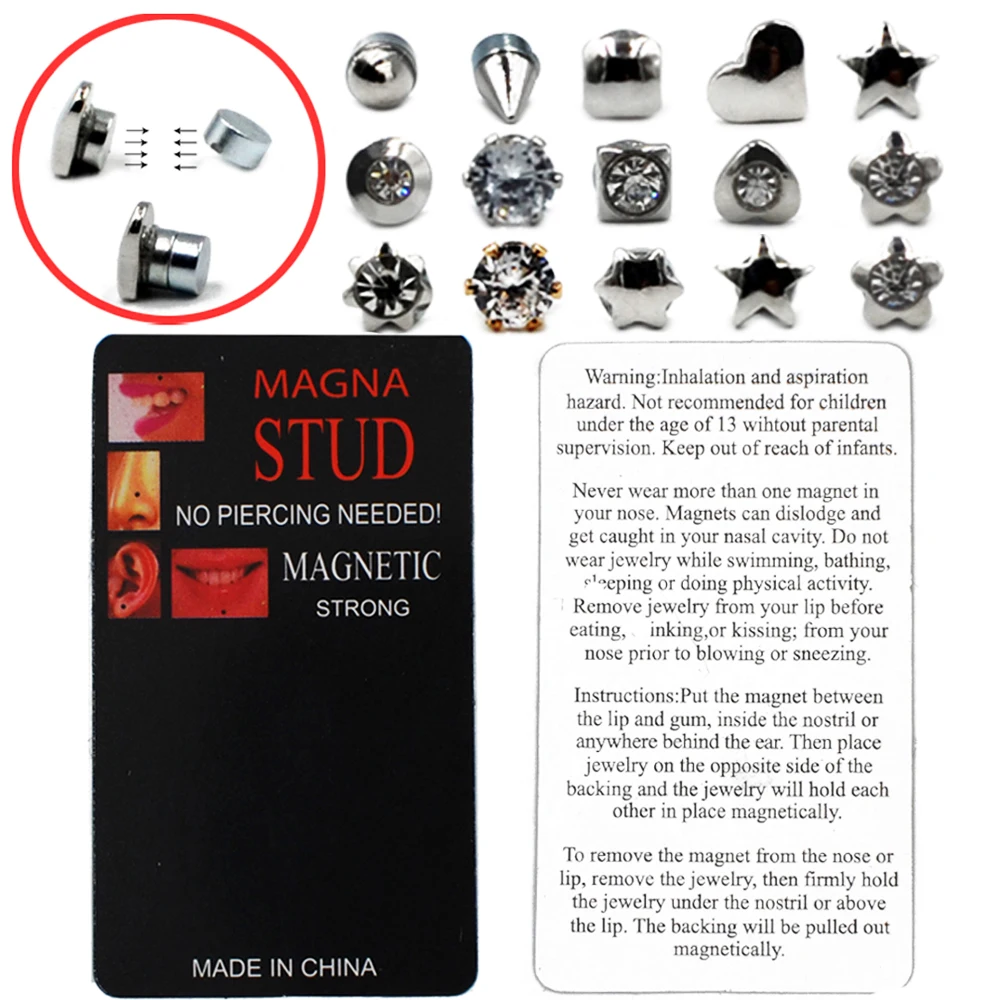 1Piece Stainless Steel Gem Fake Cheater Piercing Magnetic Lip Labret Stud Magnet Earring No Piercing Plugs Body Piercing Jewelry
1Piece Stainless Steel Gem Fake Cheater Piercing Magnetic Lip Labret Stud Magnet Earring No Piercing Plugs Body Piercing Jewelry