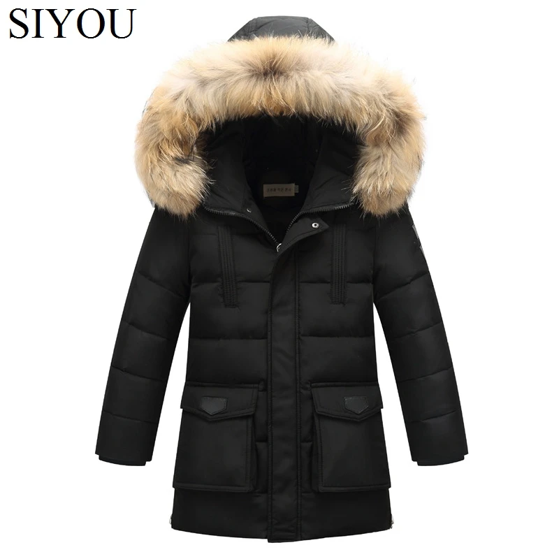 Long Teenage Boys Down Coats Russian Winter Thick Warm Children Coats Fur Hooded Boys Jackets Kids Outwear For Winter SYHBx5 WUA
Long Teenage Boys Down Coats Russian Winter Thick Warm Children Coats Fur Hooded Boys Jackets Kids Outwear For Winter SYHBx5 WUA
