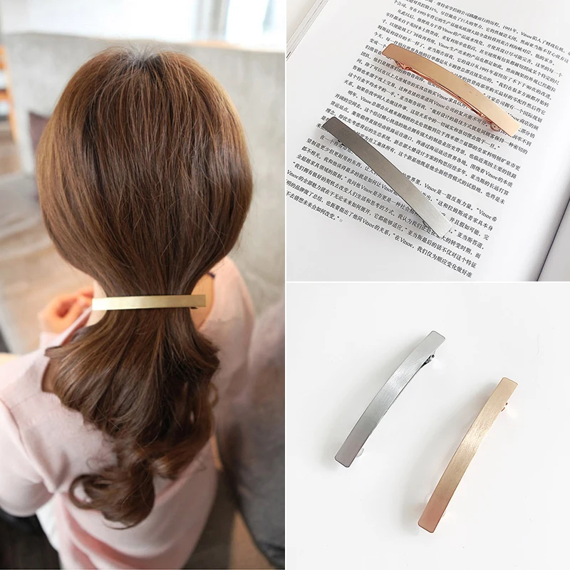 Woman Simple All-In-One Elegant Metal Spring Hair Clip Easy Match All Hair Style Horse Tail Clip Girls Hair Accessories
Woman Simple All-In-One Elegant Metal Spring Hair Clip Easy Match All Hair Style Horse Tail Clip Girls Hair Accessories