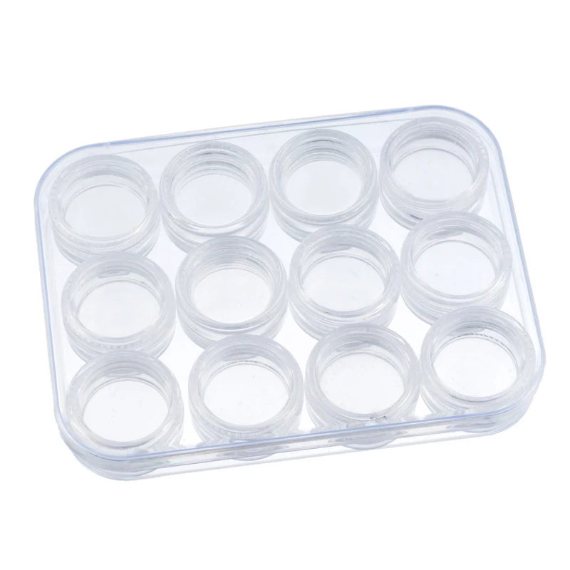 Transparent Nail Round Box Jewelry Box Flash Crystal Powder Box Empty Box 12x9.1 cm-1 Set of 12
Transparent Nail Round Box Jewelry Box Flash Crystal Powder Box Empty Box 12x9.1 cm-1 Set of 12