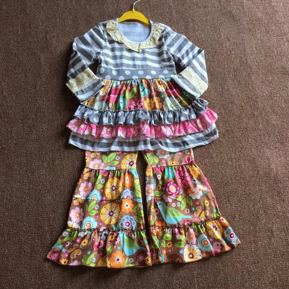 2017 Fall Long Sleeve Flower Print Baby Girl Sets Lace Clothing 100%Cotton Stripe Infants Habiliment Children Fashion clothing
2017 Fall Long Sleeve Flower Print Baby Girl Sets Lace Clothing 100%Cotton Stripe Infants Habiliment Children Fashion clothing