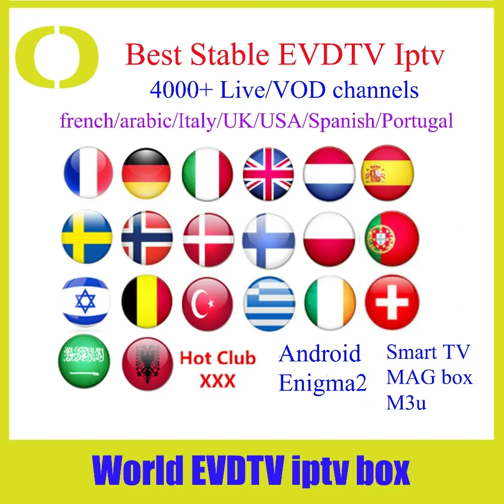 IPTV 4000+ channels EVDTV IPTV subscription Europe Spain Sweden Arabic French Italy Norway Saudi Arabia M3U Smart TV
IPTV 4000+ channels EVDTV IPTV subscription Europe Spain Sweden Arabic French Italy Norway Saudi Arabia M3U Smart TV