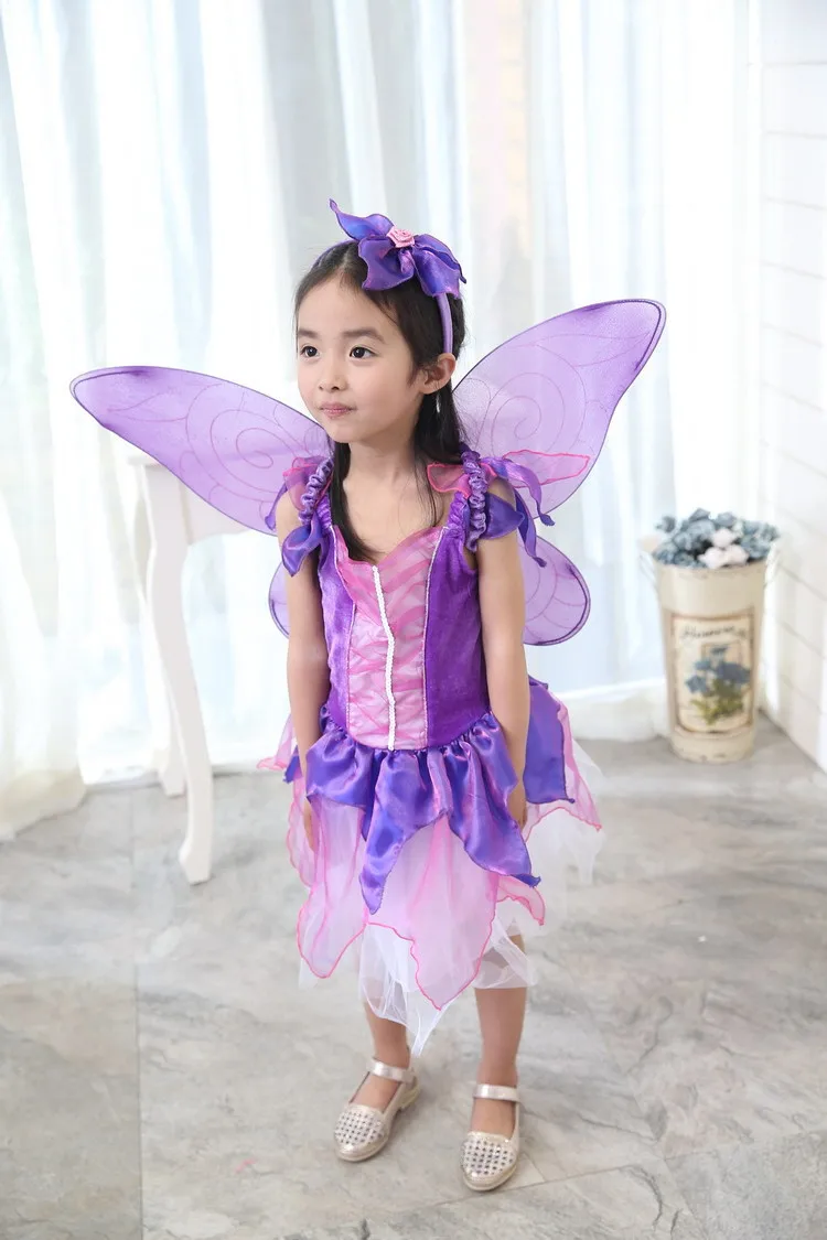Halloween Party Tinker Bell Girl Costume Children's Day Purple Butterfly Cosplay Fancy Dress
Halloween Party Tinker Bell Girl Costume Children's Day Purple Butterfly Cosplay Fancy Dress