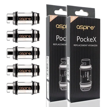 Aspire PockeX 1.2 ohm Replacement Atomizer Kanthal Coil 10 Pieces for PockeX AIO Sub Kit
Aspire PockeX 1.2 ohm Replacement Atomizer Kanthal Coil 10 Pieces for PockeX AIO Sub Kit