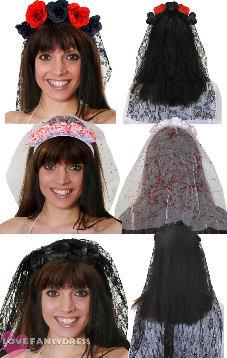 LADIES WOMEN ROSE HEADBAND WITH WHITE BLACK RED VEIL DAY OF THE DEAD HALLOWEEN CARNIVAL GHOST BRIDE FANCY DRESS COSTUME COSPLAY
LADIES WOMEN ROSE HEADBAND WITH WHITE BLACK RED VEIL DAY OF THE DEAD HALLOWEEN CARNIVAL GHOST BRIDE FANCY DRESS COSTUME COSPLAY