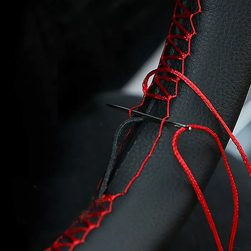 Car Steering Wheel Cover 38cm Micro Fiber Leather DIY braid on the steering-wheel cover With Needle and Thread Auto Accessories
Car Steering Wheel Cover 38cm Micro Fiber Leather DIY braid on the steering-wheel cover With Needle and Thread Auto Accessories