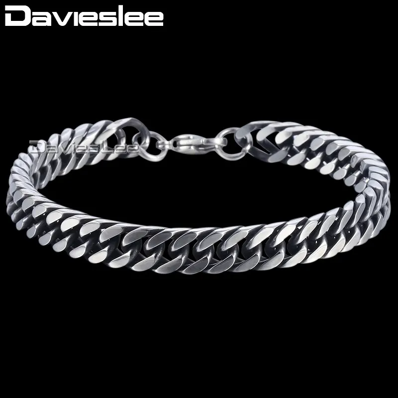 Davieslee Chain Bracelet for Men Stainless Steel Curb Cuban Link Mens Bracelets Chains Gunmetal Tone Fashion Jewelry 8mm DKBM149
Davieslee Chain Bracelet for Men Stainless Steel Curb Cuban Link Mens Bracelets Chains Gunmetal Tone Fashion Jewelry 8mm DKBM149