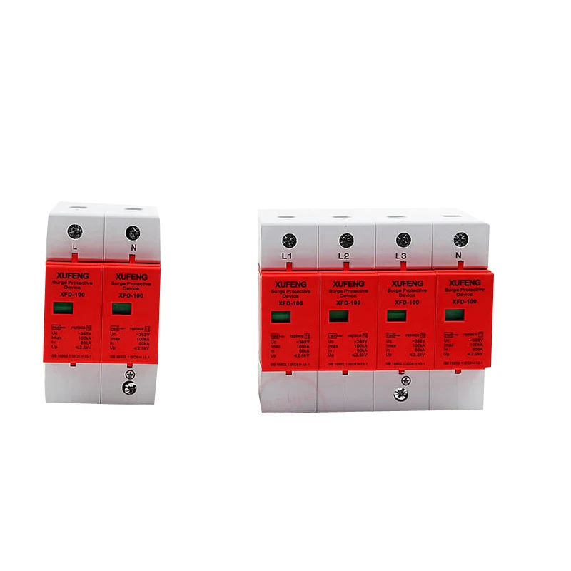 100KA ~385VAC SPD House Surge Protector Device Protective Low-voltage Arrester Device
100KA ~385VAC SPD House Surge Protector Device Protective Low-voltage Arrester Device