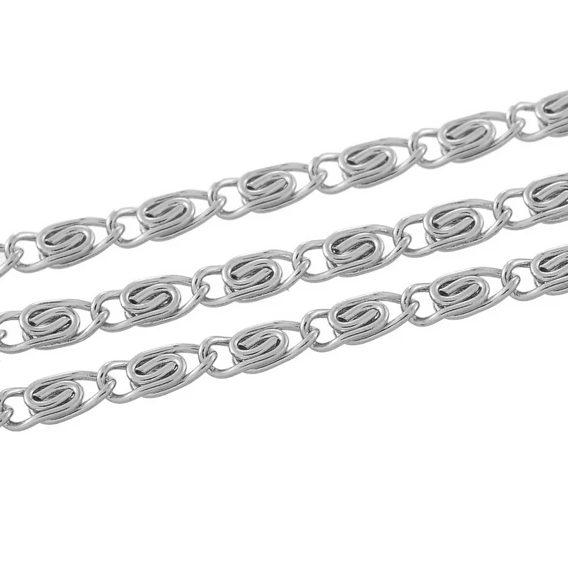 2M Silver Tone Stainless Steel Cable Cross Heart Chain For Necklace Silver Tone 4x1.5mm
2M Silver Tone Stainless Steel Cable Cross Heart Chain For Necklace Silver Tone 4x1.5mm