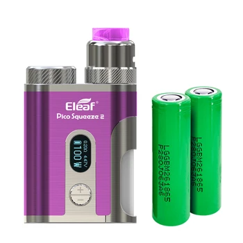 Authentic Eleaf Pico Squeeze 2 Squonk Kit with 100W Coral 2 RDA 4000mAh Atomizer 8ml Clapton 0.2ohm Coil - Purple
Authentic Eleaf Pico Squeeze 2 Squonk Kit with 100W Coral 2 RDA 4000mAh Atomizer 8ml Clapton 0.2ohm Coil - Purple