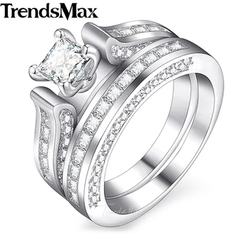 Micro Paved CZ Cubic Zirconia Rings for Women Set of 2 White Gold Filled Wedding Band Square Clear Solitaire Size 6-9 LGR25
Micro Paved CZ Cubic Zirconia Rings for Women Set of 2 White Gold Filled Wedding Band Square Clear Solitaire Size 6-9 LGR25