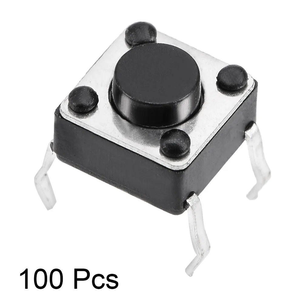 UXCELL 100PCS 6x6x4mm Switches Panel Mini/Micro/Small PCB Momentary Tactile Tact Push Button Switch DIP Black Square Button
UXCELL 100PCS 6x6x4mm Switches Panel Mini/Micro/Small PCB Momentary Tactile Tact Push Button Switch DIP Black Square Button
