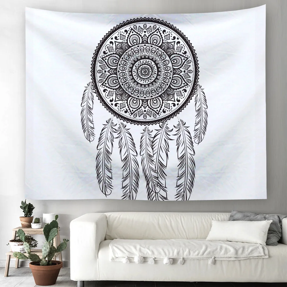 Cilected Black And White Mandala Tapestry Wall Hanging Boho Printed Polyester Cloth Dreamcatcher Tapestries For Bedding Decor
Cilected Black And White Mandala Tapestry Wall Hanging Boho Printed Polyester Cloth Dreamcatcher Tapestries For Bedding Decor