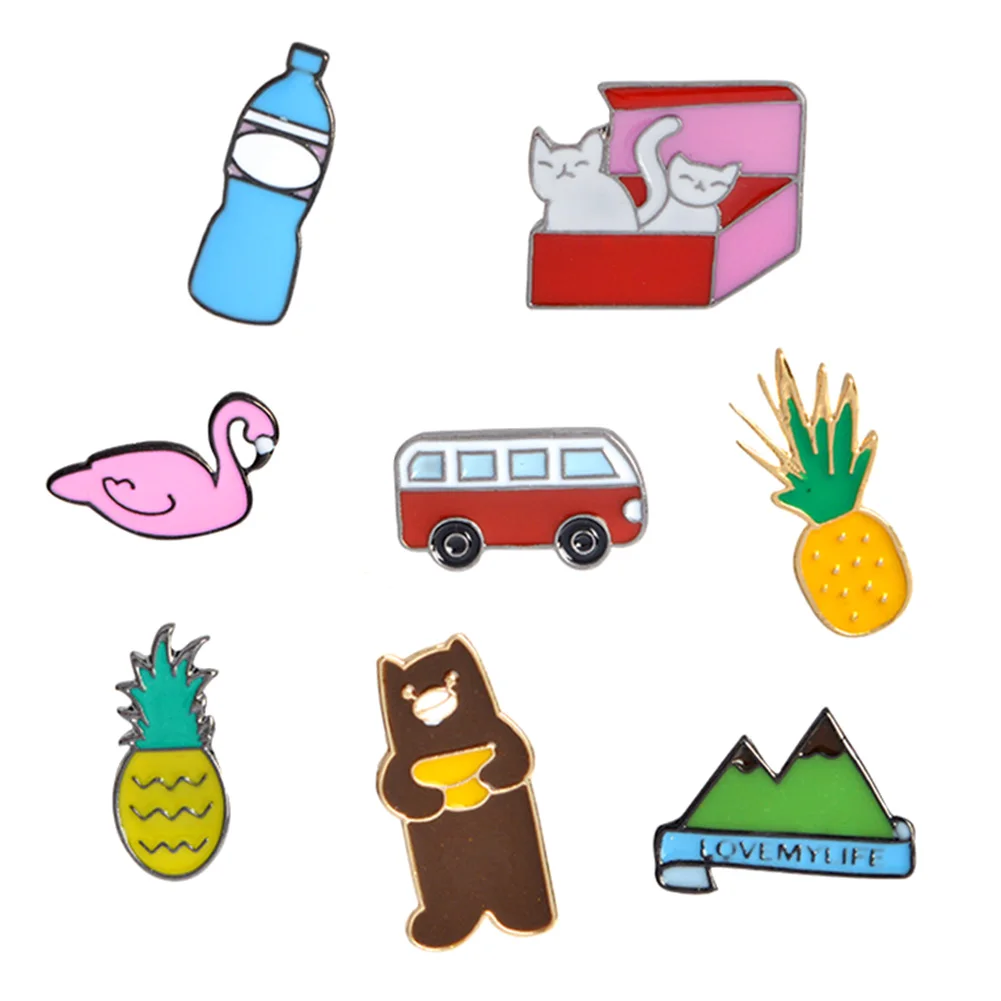 Pineapple Bus Cats in Box Bear Swan Mountain Brooch Button Pins Denim Jacket Pin Badge Cartoon Jewelry Gift
Pineapple Bus Cats in Box Bear Swan Mountain Brooch Button Pins Denim Jacket Pin Badge Cartoon Jewelry Gift