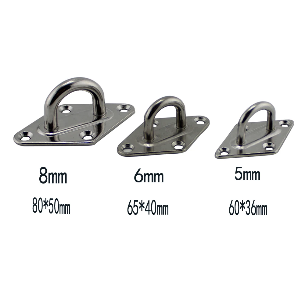 Stainless Steel Boat Diamond Pad Eye Plate Heavy Duty Marine Grade 316 Boat/Yacht 5mm 6mm 8mm 10mm
Stainless Steel Boat Diamond Pad Eye Plate Heavy Duty Marine Grade 316 Boat/Yacht 5mm 6mm 8mm 10mm