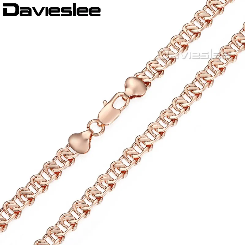 Davieslee 7.5mm Cut Snail Link 585 Rose Gold Filled Chain Necklace for Women GN219
Davieslee 7.5mm Cut Snail Link 585 Rose Gold Filled Chain Necklace for Women GN219