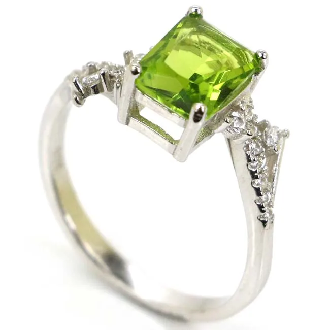 7.75# 2.5g Guarantee Real 925 Solid Sterling Silver Rectangle Green Peridot CZ Present Rings 17x8mm
7.75# 2.5g Guarantee Real 925 Solid Sterling Silver Rectangle Green Peridot CZ Present Rings 17x8mm