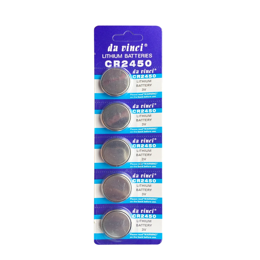 5pcs CR2450 button cell coin battery 2450 ECR2450 KCR2450 5029LC LM2450 3V lithium Battery For Watch Electronic Devices
5pcs CR2450 button cell coin battery 2450 ECR2450 KCR2450 5029LC LM2450 3V lithium Battery For Watch Electronic Devices