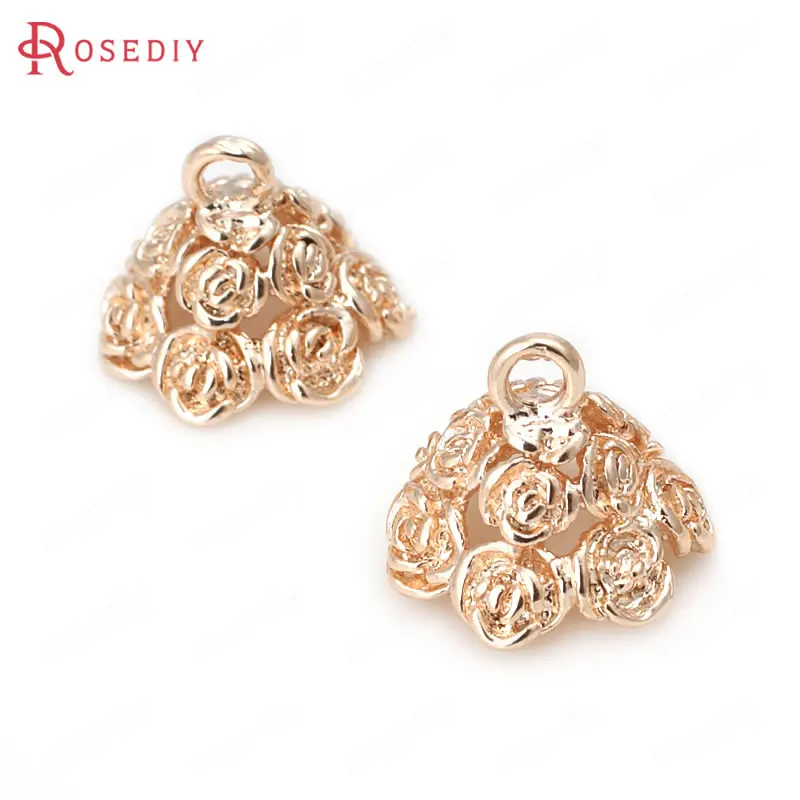 6PCS 11x14MM 24K Champagne Gold Color Plated Brass Rose Beads Caps Tassel Caps High Quality Diy Jewelry Accessories
6PCS 11x14MM 24K Champagne Gold Color Plated Brass Rose Beads Caps Tassel Caps High Quality Diy Jewelry Accessories