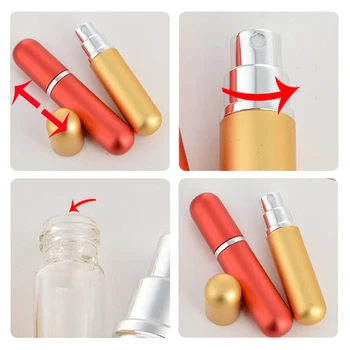 5 ml Mini Spray Bottle Perfume Refillable Pump Empty Cosmetic Traveling Container Portable Convenient Airless Cosmetic Sprayer
5 ml Mini Spray Bottle Perfume Refillable Pump Empty Cosmetic Traveling Container Portable Convenient Airless Cosmetic Sprayer
