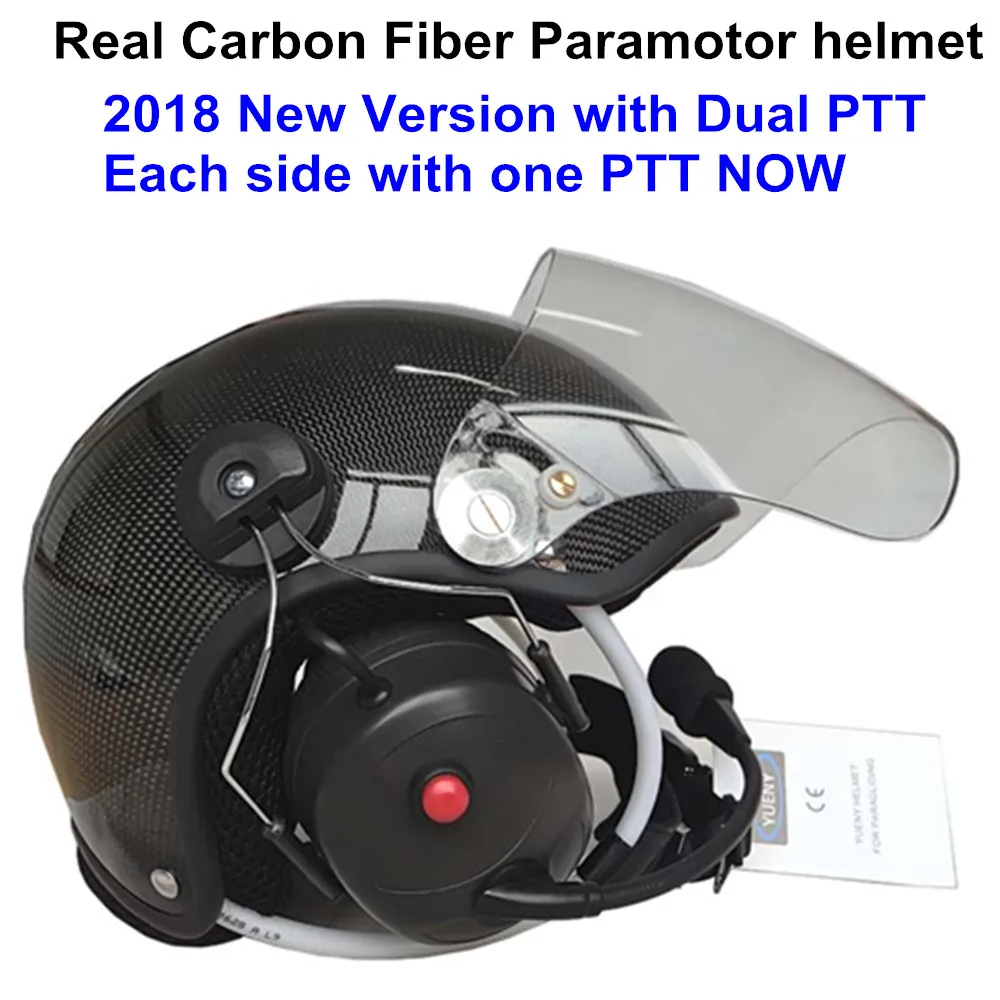 YUENY Real carbon fiber paramotor helmet with full noise canceling headset powered paragliding helmet suit almost kinds radio
YUENY Real carbon fiber paramotor helmet with full noise canceling headset powered paragliding helmet suit almost kinds radio