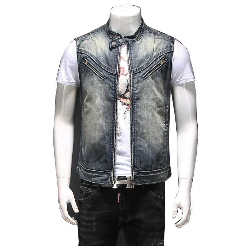 Denim Jeans Vest Men Male Jeans Waistcoat Hole Washed Cowboy Jeans Denim Vest Sleeveless Plus Size 3XL
Denim Jeans Vest Men Male Jeans Waistcoat Hole Washed Cowboy Jeans Denim Vest Sleeveless Plus Size 3XL
