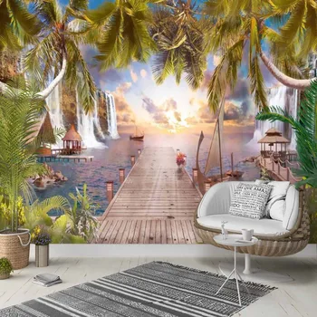 Else Green Palm Trees Sea Wood Scaffolding 3d Photo Cleanable Fabric Mural Home Decor living Room Bedroom Background Wallpaper
Else Green Palm Trees Sea Wood Scaffolding 3d Photo Cleanable Fabric Mural Home Decor living Room Bedroom Background Wallpaper
