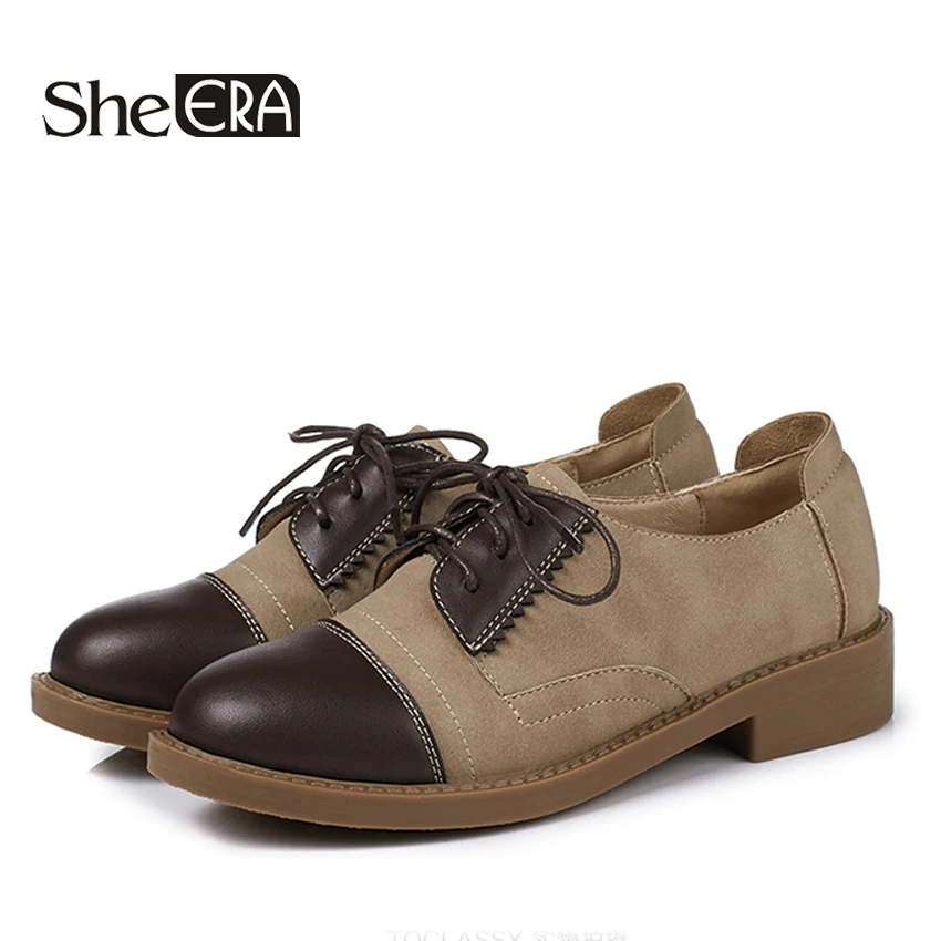 She ERA 2018 Autumn women sneakers oxford shoes flats shoes women leather suede lace up boat shoes round toe flats moccasins 
She ERA 2018 Autumn women sneakers oxford shoes flats shoes women leather suede lace up boat shoes round toe flats moccasins