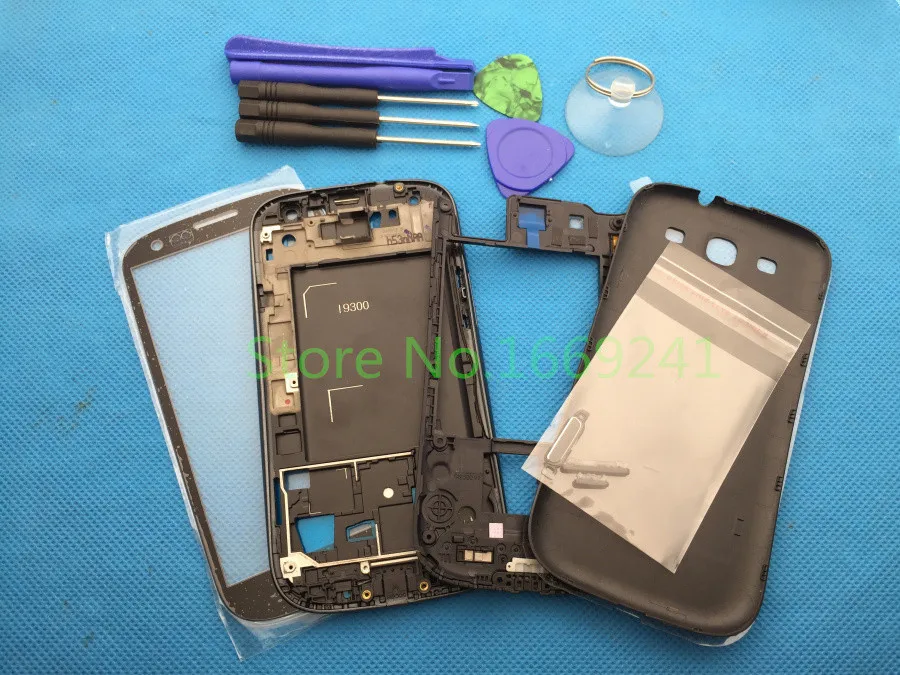 Full Housing Case panel + Middle Frame + Battery Cover + Front Screen Glass Lens For Samsung Galaxy S3 i9300 + tools
Full Housing Case panel + Middle Frame + Battery Cover + Front Screen Glass Lens For Samsung Galaxy S3 i9300 + tools