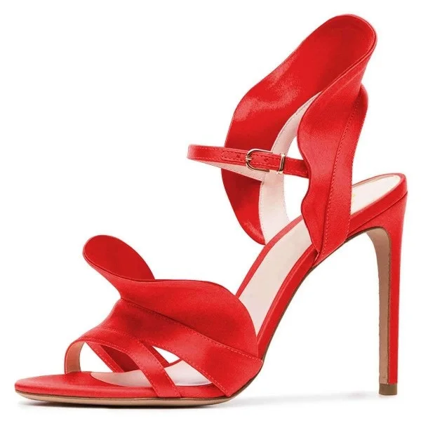 2019 Summer New Design Women High Heels Sandals Gladiator Women Coral Red Satin Slingback Heels Sandals
2019 Summer New Design Women High Heels Sandals Gladiator Women Coral Red Satin Slingback Heels Sandals