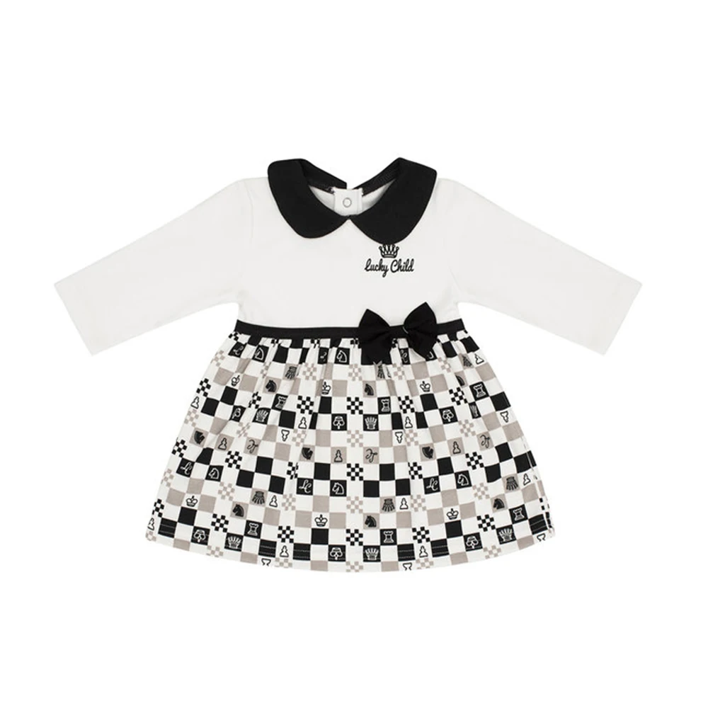Платье Lucky Child без начёса для девочек арт. 29-6D (Шахматы) [сделано в России доставка