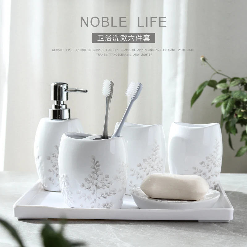 Bathroom Six-piece Set Ceramic Flamingo Wash Cup Set Brushing Cup Lotion Bottle Tray Bathroom Supplies Accessories Wedding Gift
Bathroom Six-piece Set Ceramic Flamingo Wash Cup Set Brushing Cup Lotion Bottle Tray Bathroom Supplies Accessories Wedding Gift