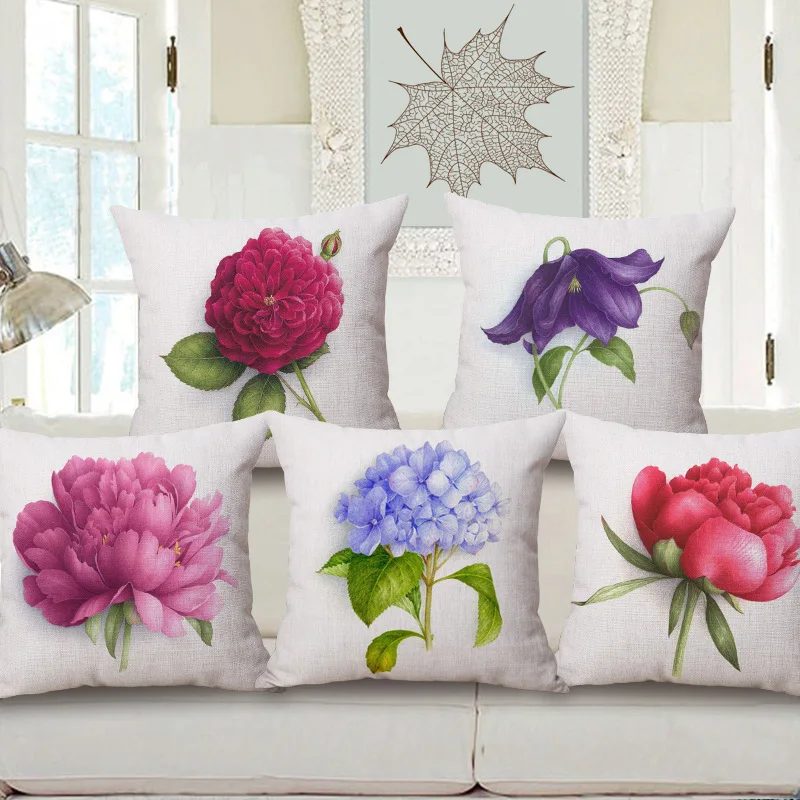 Beautiful Rose Peony Flower Printing Home Decor Sofa Seat Decorative pillow linen cotton Cushion Cover Pillow Case Capa Almofada
Beautiful Rose Peony Flower Printing Home Decor Sofa Seat Decorative pillow linen cotton Cushion Cover Pillow Case Capa Almofada