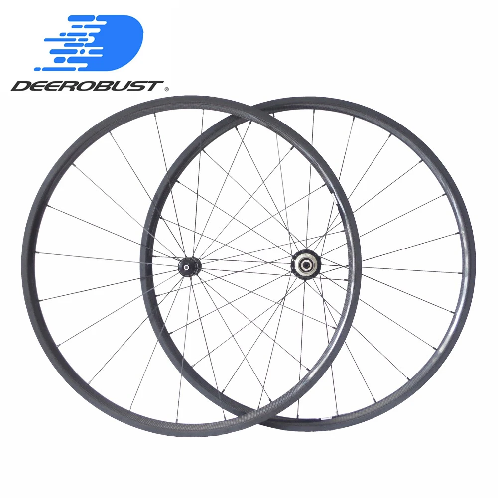 

700c 24mm x 23mm Carbon Clincher Road Bike Wheels Bicycle Wheel set Powerway R13/R36 Ceramic Hubs 20 24 Holes UD 3K 12K Twill