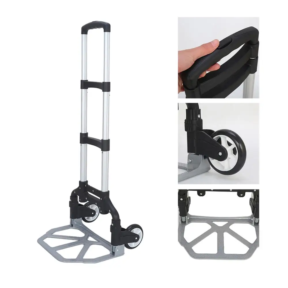 80KG Aluminium Alloy Folding Cart Professional Push Hand Travel Trailer Warehouse Platform Trolley Luggage Cart
80KG Aluminium Alloy Folding Cart Professional Push Hand Travel Trailer Warehouse Platform Trolley Luggage Cart